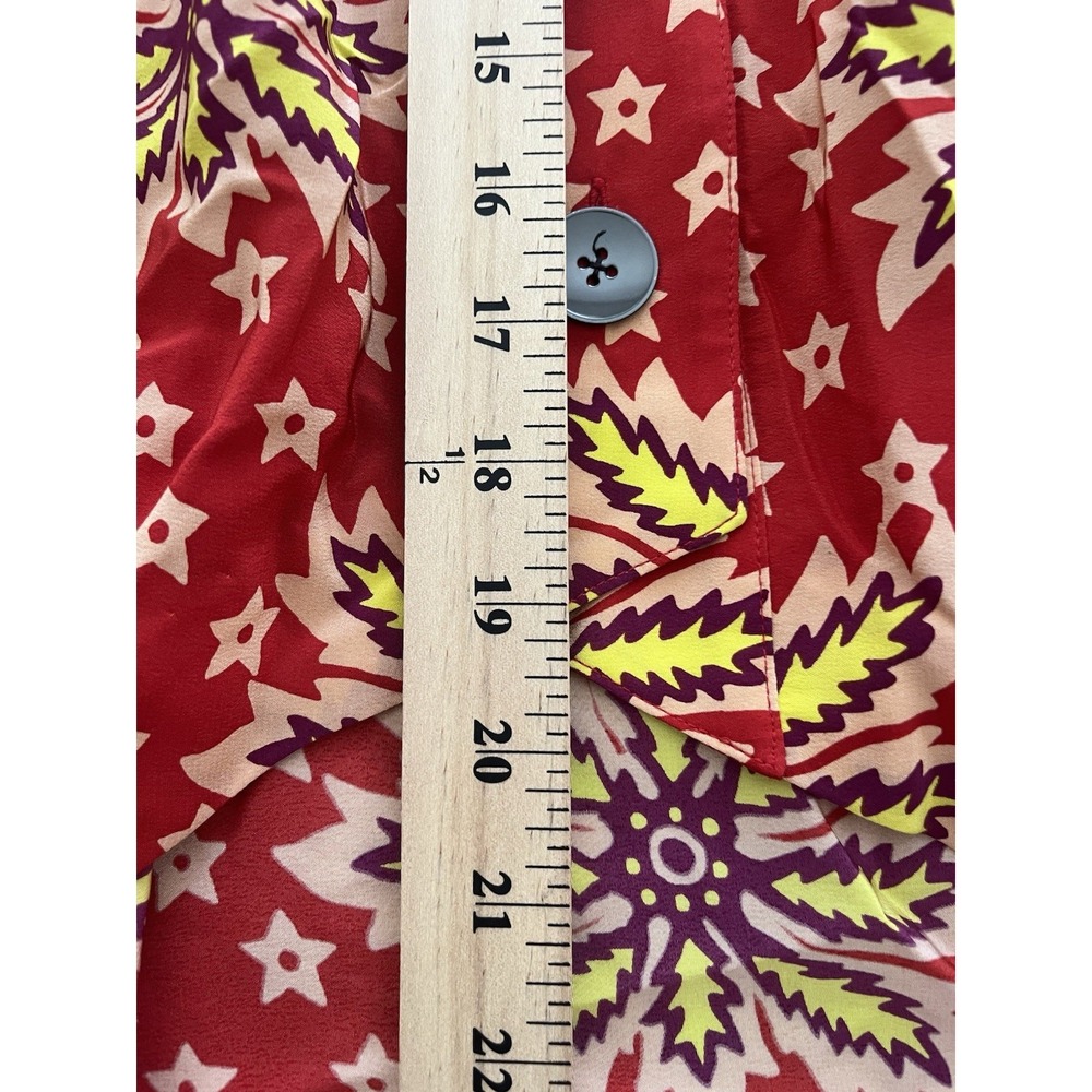 SUNO Sustainable Luxury Women's Skirt Size 4 / Small Red Button Pockets Unique - Picture 8 of 16